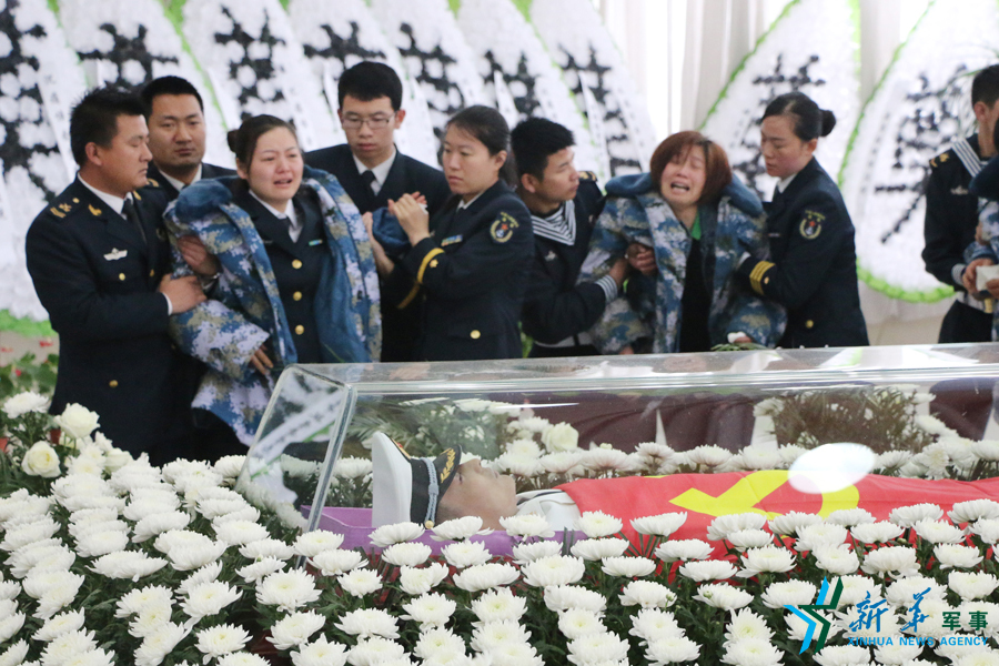 張超烈士遺體告別儀式現(xiàn)場。