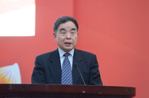 全國(guó)人大教科文衛(wèi)委員會(huì)主任委員、清華大學(xué)新聞出版學(xué)院院長(zhǎng)柳斌杰致辭