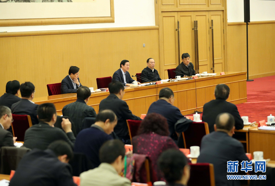 3月23日，治國理政論壇“‘四個全面’戰(zhàn)略布局系列理論研討會”首場研討會在北京召開，中共中央政治局委員、中央書記處書記、中宣部部長劉奇葆出席會議并講話。新華社記者 劉衛(wèi)兵 攝
