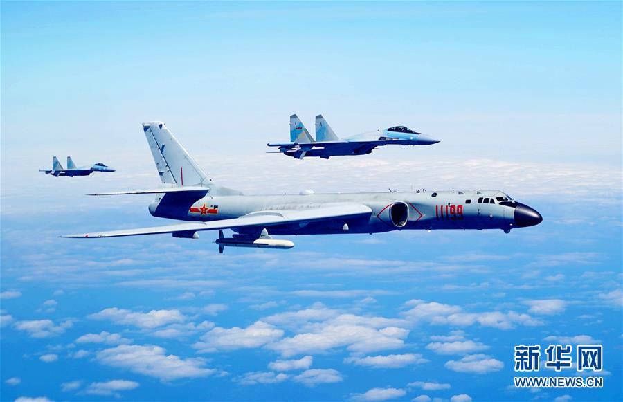 （圖文互動）（1）空軍發(fā)布宣傳片展現(xiàn)殲-20、蘇-35、轟-6K海上新航跡