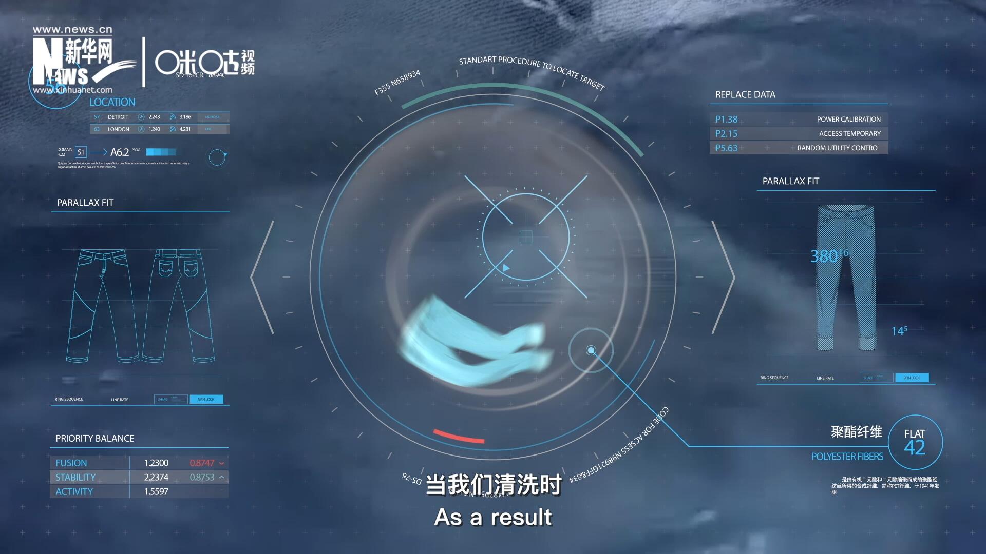 為了增強(qiáng)牛仔褲的彈性，面料里還會加入聚酯纖維