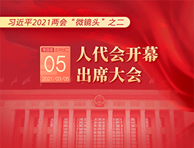 習(xí)近平2021兩會“微鏡頭”之二：3月5日 人代會開幕，出席大會