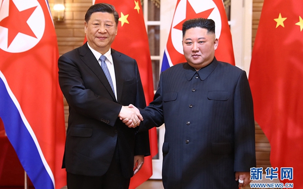習(xí)近平同朝鮮勞動黨委員長、國務(wù)委員會委員長金正恩舉行會談